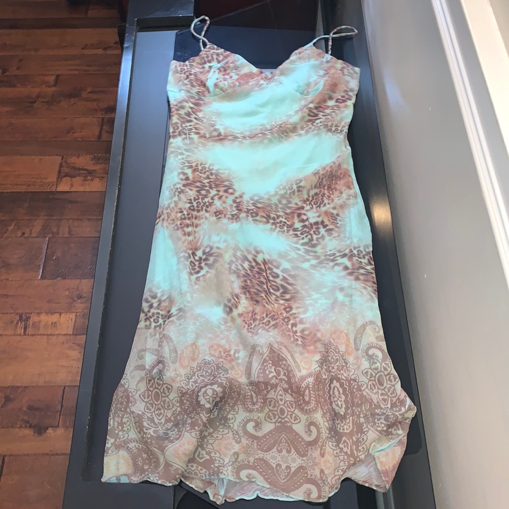 Leopard Paisley Layered Dress